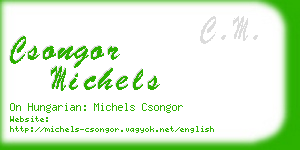 csongor michels business card